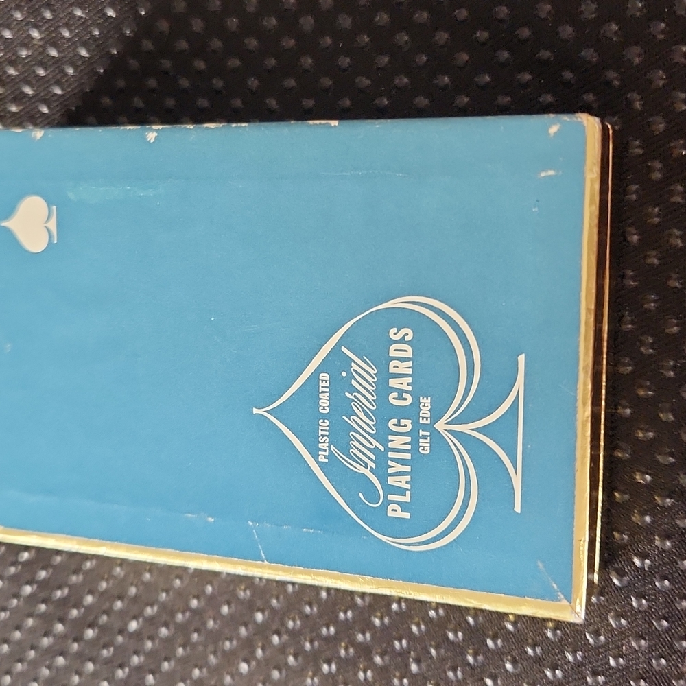 Vintage Imperial Playing Cards Gilt Edge in Original Box